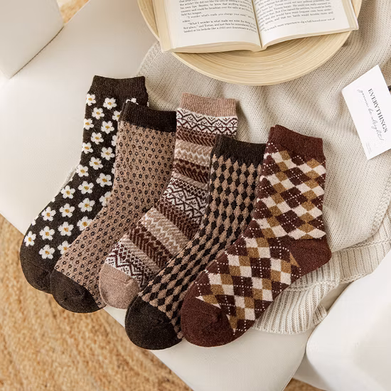 Chaussettes chaudes en laine épaississante pour femmes